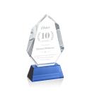 Norwood Blue on Newhaven Base Polygon Crystal Award