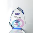 Norwood Full Color Blue Polygon Crystal Award