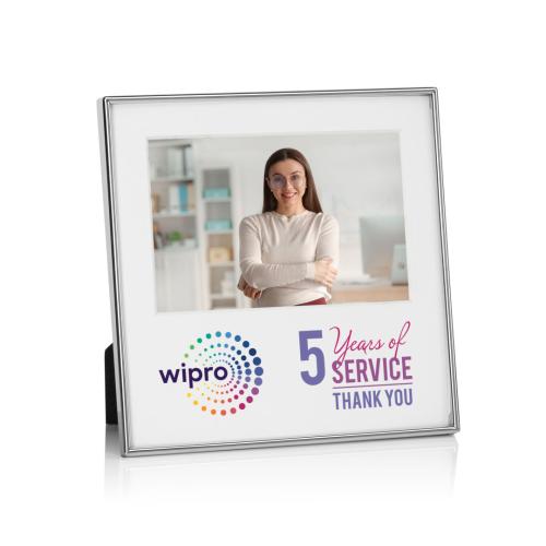 Corporate Gifts - Desk Accessories - Picture Frames - Blakely Full Color Frame - Silver
