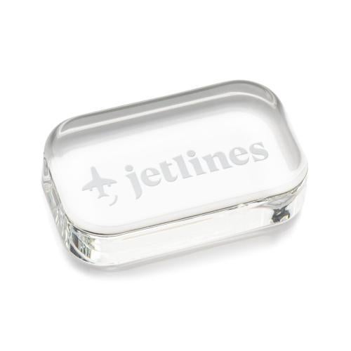 Awards and Trophies - Crystal Awards - Glass Awards - Halperin Rectangle Paperweight