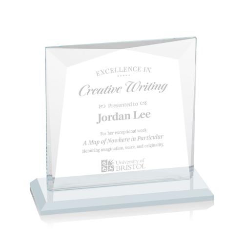 Awards and Trophies - Crystal Awards - Tanner White  Square / Cube Crystal Award