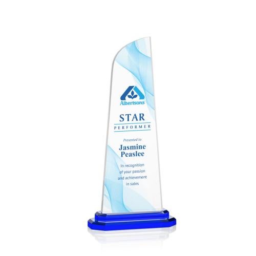 Awards and Trophies - Acrylic Awards - Culver Full Color Blue Peaks Acrylic Award