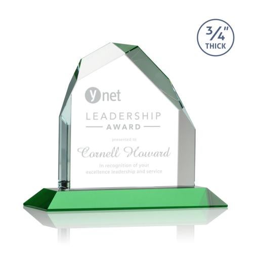 Awards and Trophies - Crystal Awards - Austere Peak Green Peaks Crystal Award