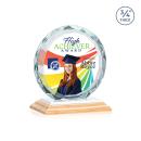 Centura Full Color Bamboo/White Circle Wood Award