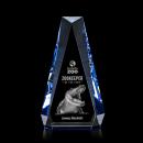Carmel 3D Blue Polygon Crystal Award