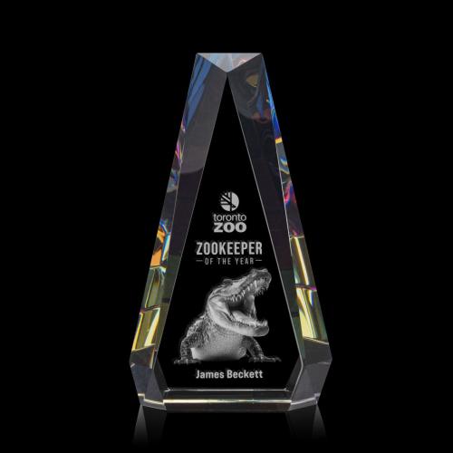 Awards and Trophies - Crystal Awards - Carmel 3D Prismatic Polygon Crystal Award