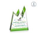 Alpine Full Color Green Peaks Crystal Award