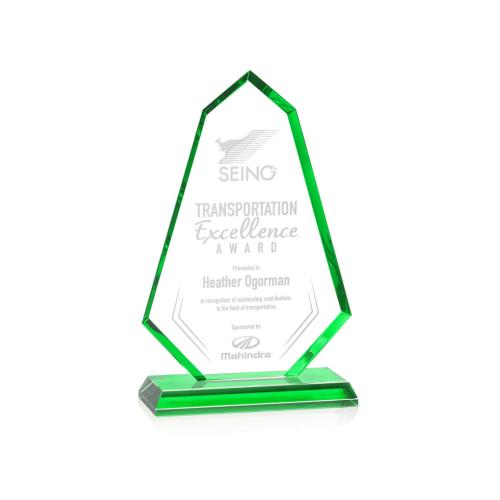 Awards and Trophies - Crystal Awards - Pearson Green Unique Crystal Award