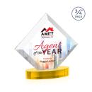 Belaire Full Color Gold on Alberton Base Diamond Crystal Award