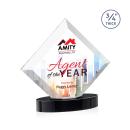 Belaire Full Color Black on Alberton Base Diamond Crystal Award