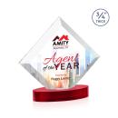 Belaire Full Color Red on Alberton Base Diamond Crystal Award