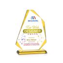 Hillmont Full Color Gold Unique Crystal Award