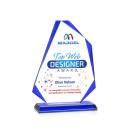 Hillmont Full Color Blue Unique Crystal Award