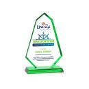 Pearson Full Color Green Unique Crystal Award