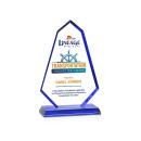 Pearson Full Color Blue Unique Crystal Award