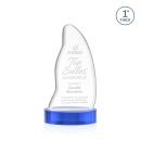 Beauford Sky Blue on Base Unique Crystal Award