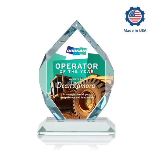 Awards and Trophies - Crystal Awards - Royal Diamond Full Color Polygon Crystal Award