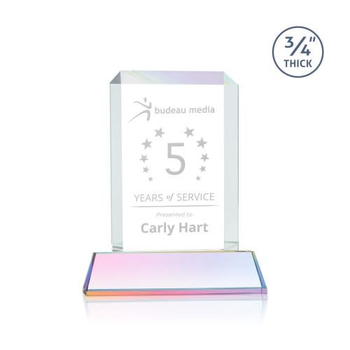 Awards and Trophies - Crystal Awards - Dalton Prismatic on Newhaven Rectangle Crystal Award