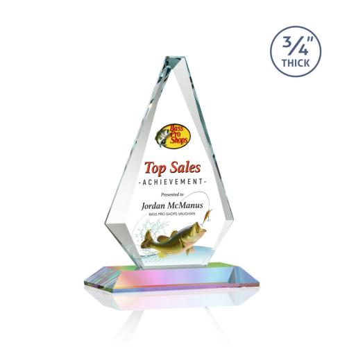 Awards and Trophies - Crystal Awards - Windsor Full Color Prismatic Diamond Crystal Award