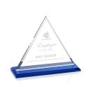 Dresden Blue Pyramid Crystal Award
