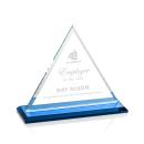Dresden Sky Blue Pyramid Crystal Award