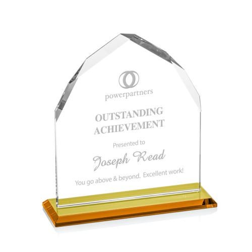 Awards and Trophies - Crystal Awards - Montibello Amber Peaks Crystal Award