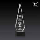 Springfield 3D Black on Hancock Base Diamond Crystal Award