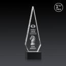 Springfield 3D Black on Hancock Base Diamond Crystal Award