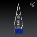 Springfield 3D Blue on Hancock Base Diamond Crystal Award