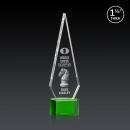 Springfield 3D Green on Paragon Base Diamond Crystal Award