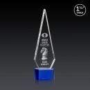 Springfield 3D Blue on Paragon Base Diamond Crystal Award