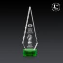 Springfield 3D Green on Stanrich Base Diamond Crystal Award