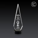 Springfield 3D Black on Stanrich Base Diamond Crystal Award