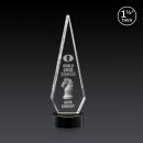 Springfield 3D Black on Stanrich Base Diamond Crystal Award