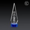 Springfield 3D Blue on Stanrich Base Diamond Crystal Award
