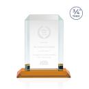 Dalton Amber Rectangle Crystal Award