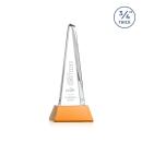 Majestic Tower Amber on Newhaven Base Towers Crystal Award