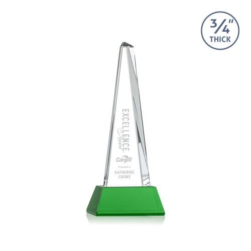 Awards and Trophies - Crystal Awards - Majestic Tower Green on Newhaven Base Towers Crystal Award