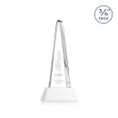 Majestic Tower White on Newhaven Base Towers Crystal Award