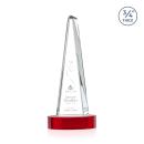 Majestic Tower Red on Alberton Base Towers Crystal Award