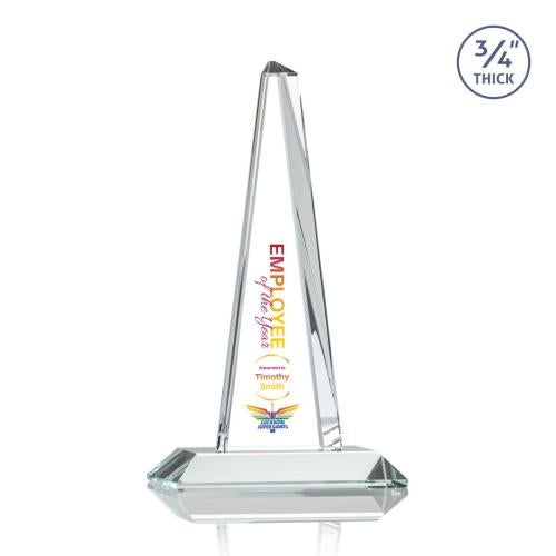 Awards and Trophies - Crystal Awards - Majestic Tower Full Color Clear Towers Crystal Award