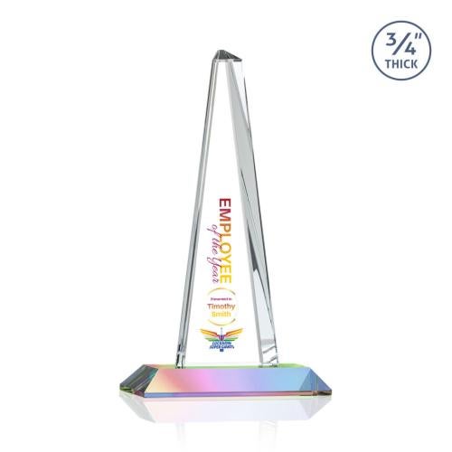 Awards and Trophies - Crystal Awards - Majestic Tower Full Color Prismatic Towers Crystal Award