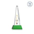 Majestic Tower Full Color Green on Newhaven Base Towers Crystal Award