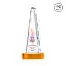 Majestic Tower Full Color Amber on Alberton Base Towers Crystal Award
