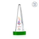 Majestic Tower Full Color Green on Alberton Base Towers Crystal Award