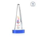 Majestic Tower Full Color Sky Blue on Alberton Base Towers Crystal Award