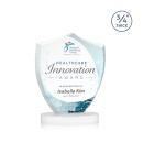 Scudo Shield Full Color White on Alberton Base Unique Crystal Award