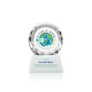 Seville Full Color White on Entwhistle Base Circle Crystal Award