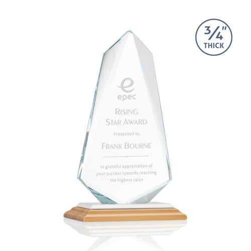 Awards and Trophies - Crystal Awards - Sheridan Bamboo/White Unique Wood Award