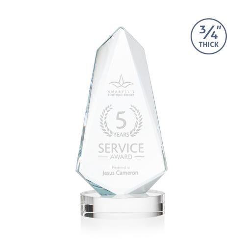 Awards and Trophies - Crystal Awards - Sheridan Clear on Alberton Base Unique Crystal Award